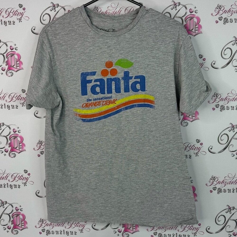 Coca Cola Fanta tshirt orange drink soda 🥤 pop Gray Fanta T-Shirt lover drink